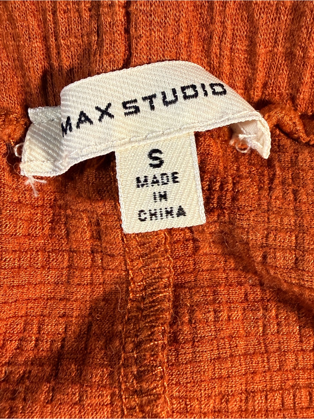 Max Studio Rust Tiered Textured Maxi Skirt Size S Boho Peasant Hippie Comfort - Picture 6 of 9